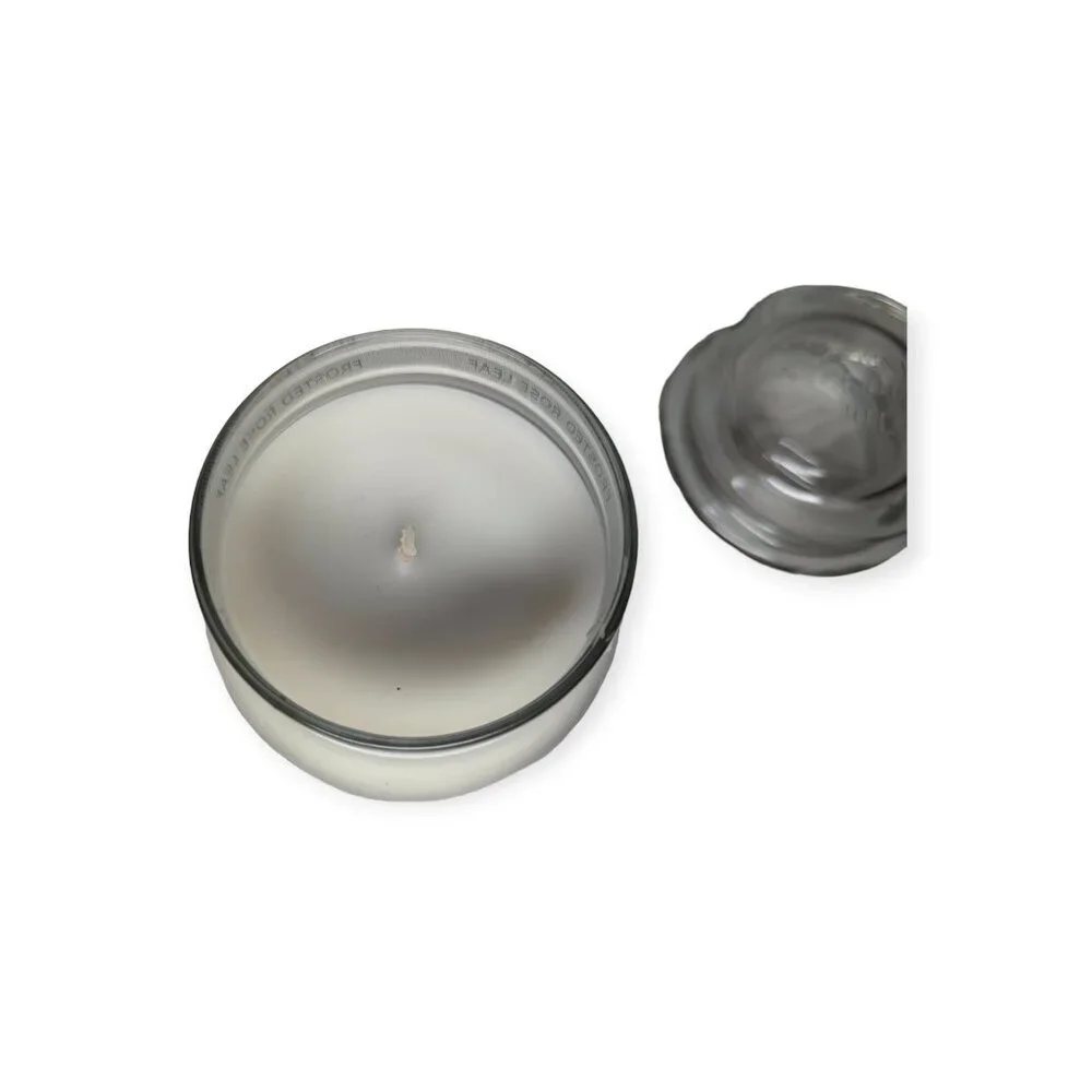 White Barn Candle Co Frosted Rose Leaf Jar Candle 7.5 oz New